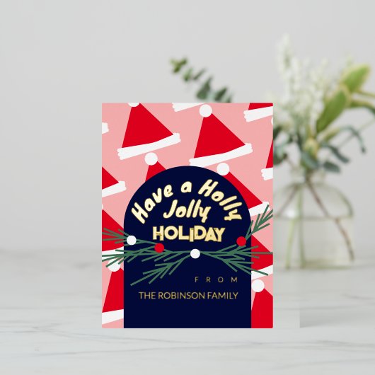 Joyeux message de vacances de Noël rose mignon (Debout devant)