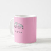 Joyeux mignon Kenya Zebras Pink Mug (Devant gauche)