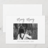 Joyeux Minimaliste - Carte de vacances manuscrite (Devant / Derrière)