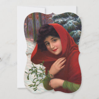 Joyeux Mistletoe Maiden Invitation