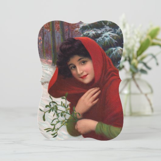 Joyeux Mistletoe Maiden Invitation (Debout devant)