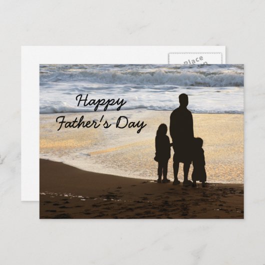 Joyeux Modèle de carte de Fête des pères (Devant / Derrière)