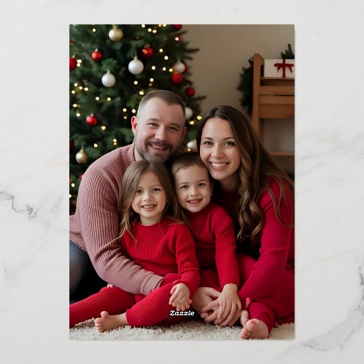 Joyeux Modèle de carte de Noël Ornat modifiable (Verso)