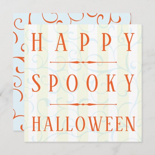 Joyeux Modèle de carte Halloween Éffrayant (Devant / Derrière)