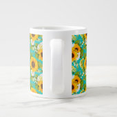Joyeux modèle de tournesol été tasse de café (Dos)