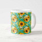Joyeux modèle de tournesol été tasse de café (Devant droit)