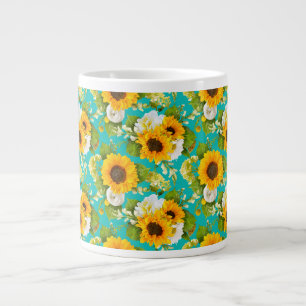 Joyeux modèle de tournesol été tasse de café
