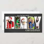 Joyeux Modèle photo de tableau de bord Noël (Devant / Derrière)