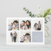 Joyeux moderne | Carte de collage photo de Noël (Debout devant)