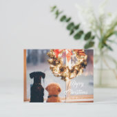 Joyeux moment de Noël doux avec carte postale de c (Debout devant)