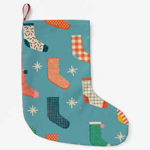 Joyeux motif chaussettes de Noël en illustration.