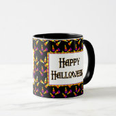 Joyeux Motif de bonbons d'Halloween sur Mug de caf (Devant droit)