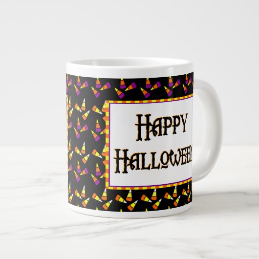 Joyeux Motif de bonbons d'Halloween sur Mug Jumbo (Devant droit)