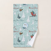 Joyeux motif de Noël (Serviette à main)