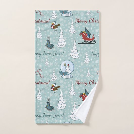 Joyeux motif de Noël (Serviette à main)