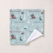 Joyeux motif de Noël (Gant de toilette)