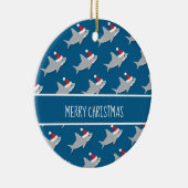 Joyeux Motif de requins Joyeux ornement de Noël (Droite)