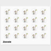 Joyeux Mouse Moe avec Stickers Olive (Feuille)