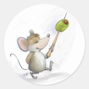 Joyeux Mouse Moe avec Stickers Olive