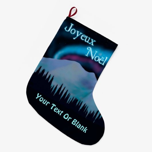 Joyeux Noё l - Blue Aurora Grote Kerstsok (Voorkant (Hangend))