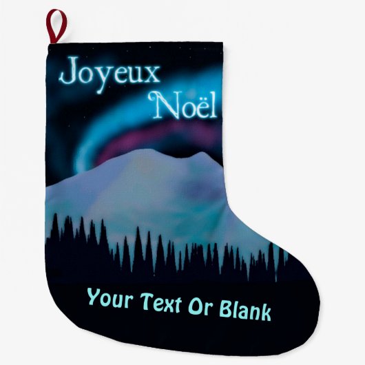 Joyeux Noё l - Blue Aurora Grote Kerstsok (Voorkant)