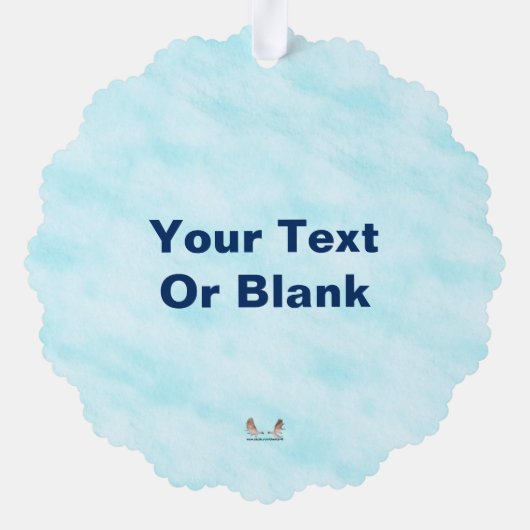 Joyeux Noё l - Blue Aurora Ornament Kaart (Achterkant)