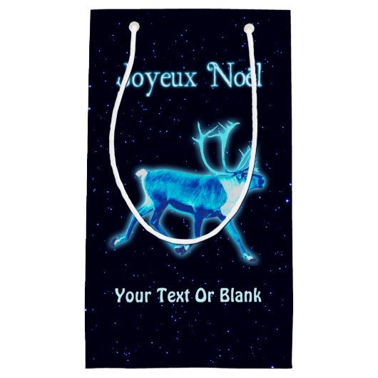 Joyeux Noё l - Blue Cariou (rendier) Klein Cadeauzakje (Voorkant)