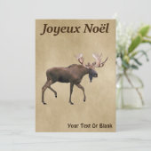 Joyeux noё l. Bull Moose on Old Paper (Staand voorkant)