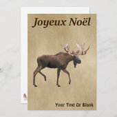 Joyeux noё l. Bull Moose on Old Paper (Voorkant / Achterkant)