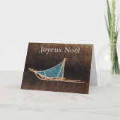 Joyeux Noё l - Dog Sled Feestdagen Kaart (Voorkant)
