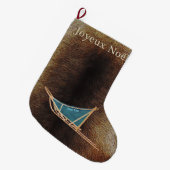 Joyeux Noё l - Dog Sled Grote Kerstsok (Voorkant (Hangend))