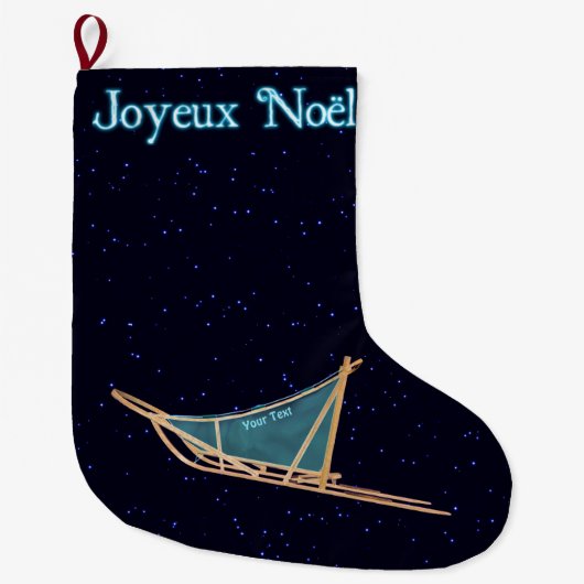 Joyeux Noё l - Dog Sled Grote Kerstsok (Voorkant)