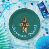 Joyeux Noё l - Fractal Inuit Hunter Papieren Bordje (Feest)