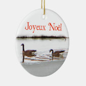 Joyeux Noё l - Honkers - Canada Geese Keramisch Ornament (Rechts)
