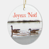 Joyeux Noё l - Honkers - Canada Geese Keramisch Ornament (Links)