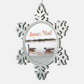 Joyeux Noё l - Honkers - Canada Geese Tin Sneeuwvlok Ornament (Rechts)