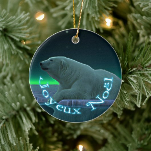Joyeux Noё l - Ice Edge Polar Beer Keramisch Ornament (Boom)
