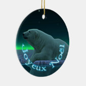 Joyeux Noё l - Ice Edge Polar Beer Keramisch Ornament (Rechts)