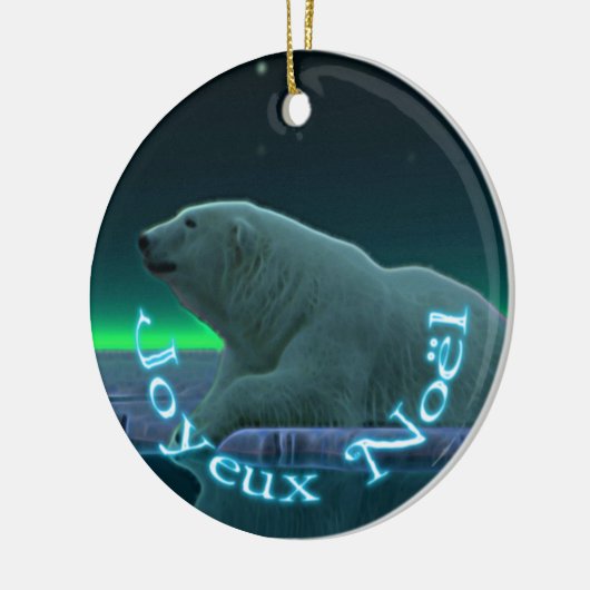 Joyeux Noё l - Ice Edge Polar Beer Keramisch Ornament (Links)