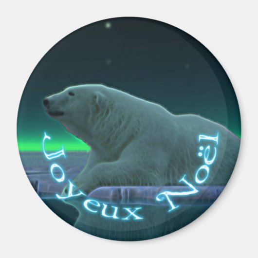 Joyeux Noё l - Ice Edge Polar Beer Magneet (Voorkant)
