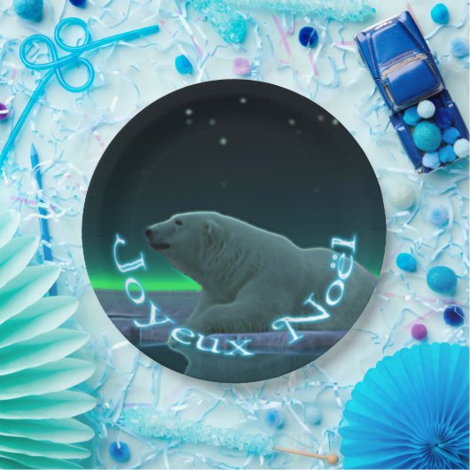 Joyeux Noё l - Ice Edge Polar Beer Papieren Bordje (Feest)