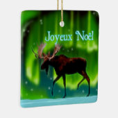Joyeux Noё l - Northern Lights Moose Keramisch Ornament (Rechts)