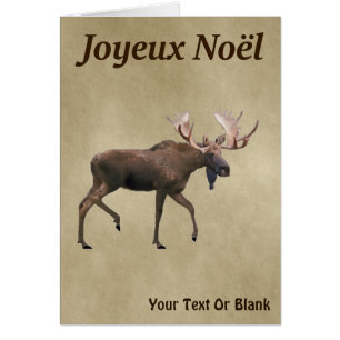 Joyeux Noё l - Oie rousse sur vieux papier