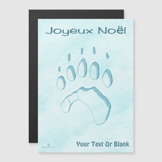 Joyeux Noё l - Polar Beer Paw Print (Voorkant / Achterkant)