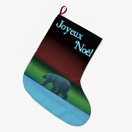 Joyeux Noё l - Polar Lights Polar Beer Grote Kerstsok (Voorkant (Hangend))