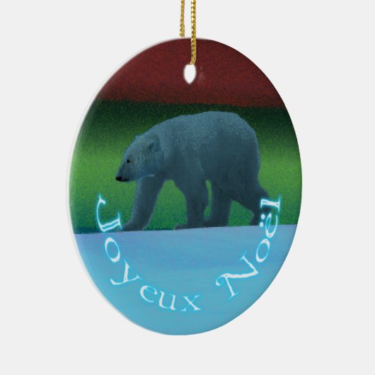 Joyeux Noё l - Polar Lights Polar Beer Keramisch Ornament (Rechts)