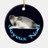 Joyeux Noё l - Ringed zegel Keramisch Ornament (Voorkant)