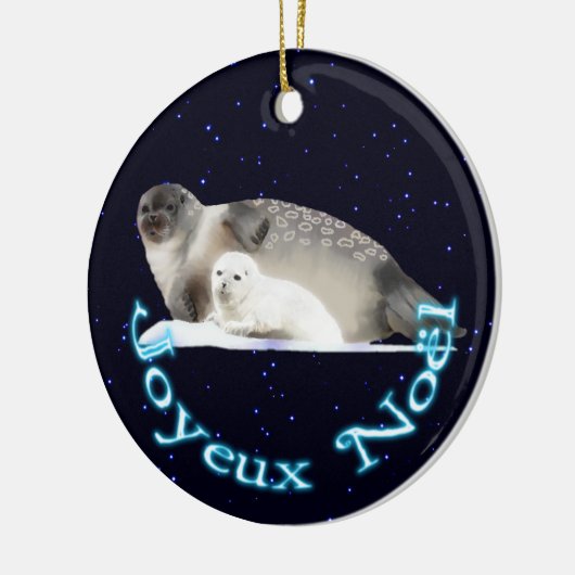 Joyeux Noё l - Ringed zegel Keramisch Ornament (Links)