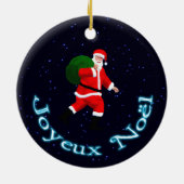 Joyeux Noё l - Santa Claus Keramisch Ornament (Achterkant)