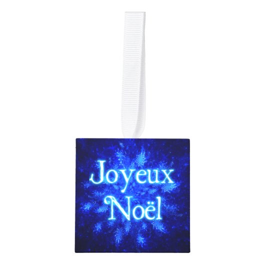 Joyeux Noё l - Snowburst Kubus Ornament (Voorkant)